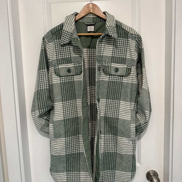 Denver Hayes | Women’s Green Plaid Long Sleeve Jacket Shacket Size Medium NWOT - Picture 4 of 6